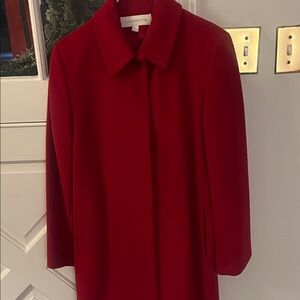 Liz Claiborne Vibrant Red Overcoat